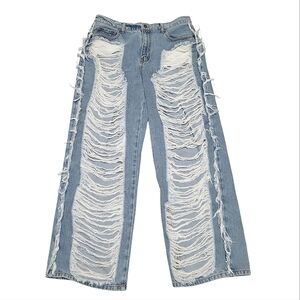 Get Loud Shredded Straight Leg Jeans